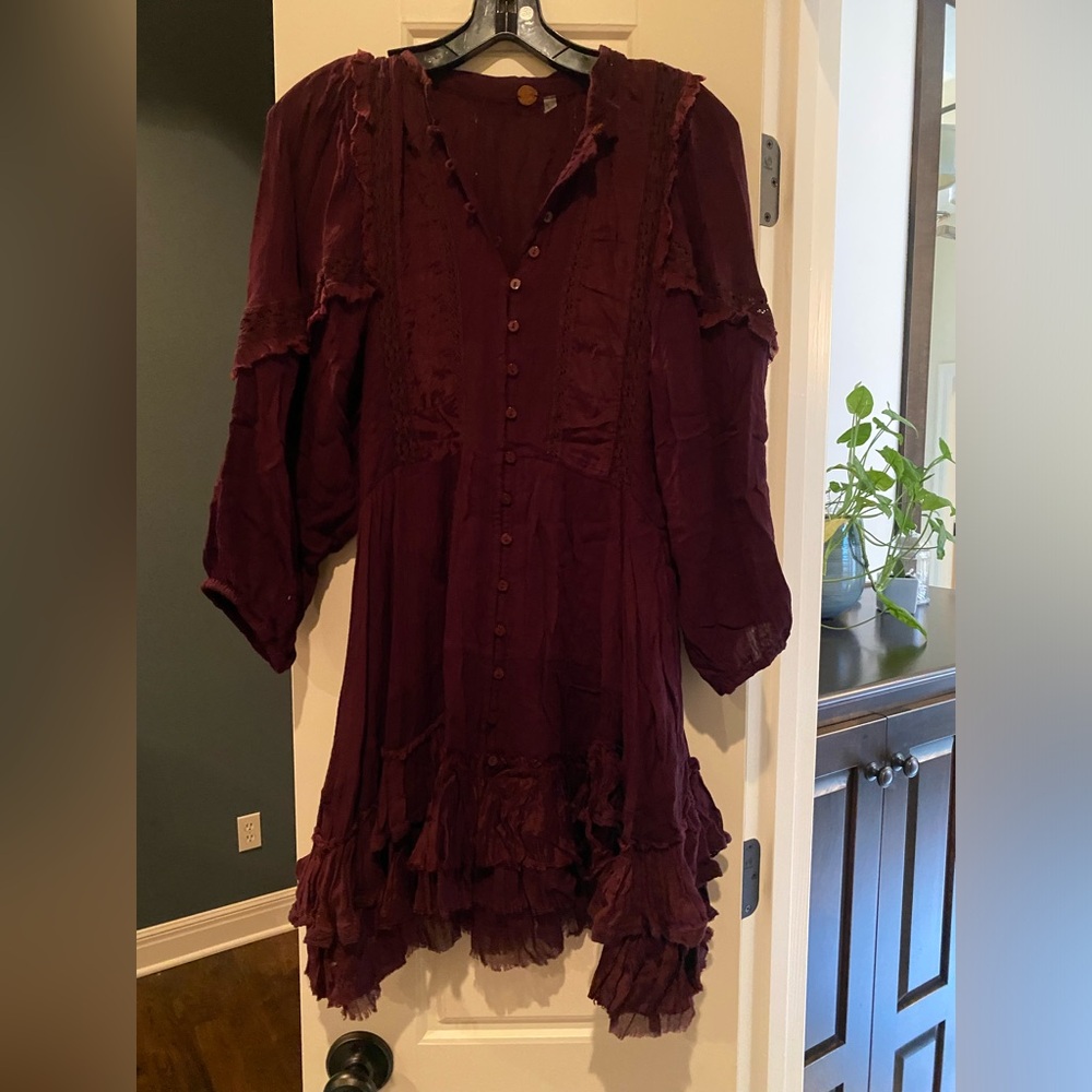 Free people tunic - burgundy XS